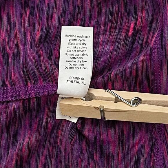 Athleta Mendoza Purple & Pink Space Dye Quarter Zip Running Pullover Jacket XXL - Picture 10 of 15